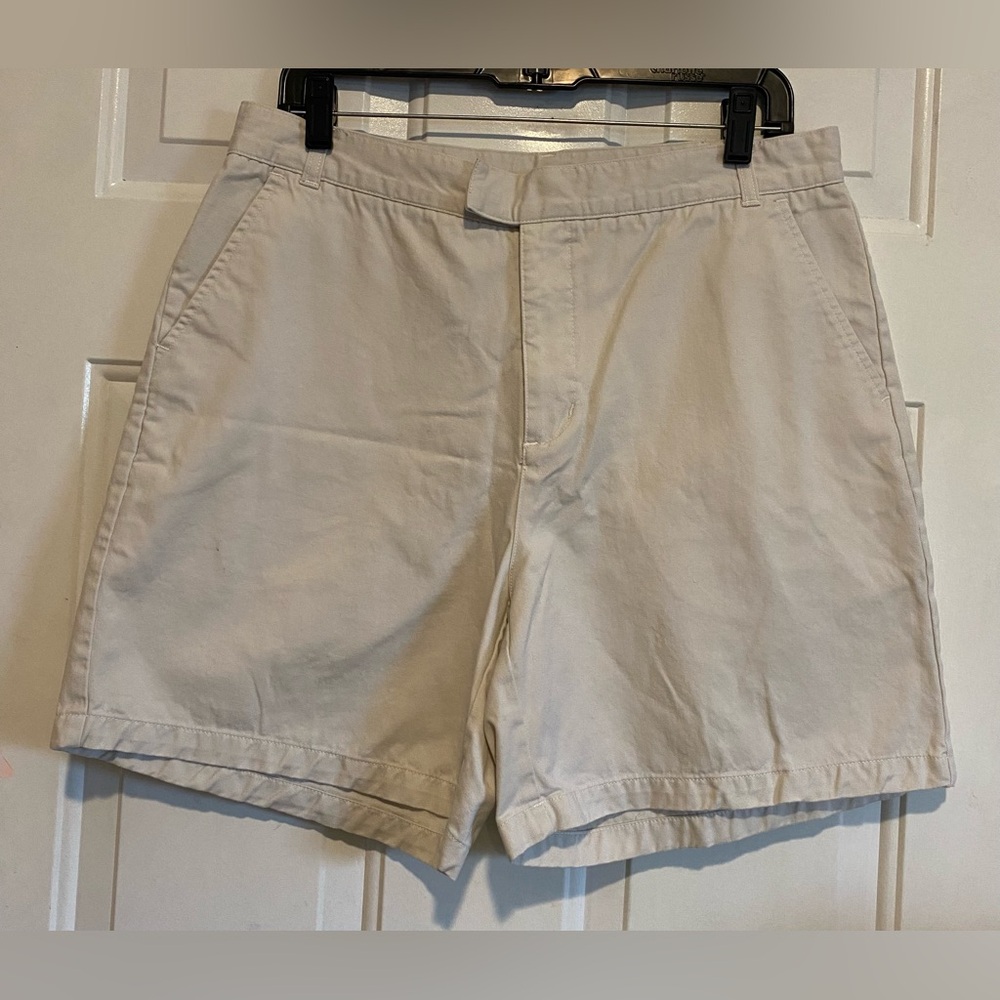 Paul Harris Design 100% Cotton Size 14 Beige Chino Shorts Women’s Vintage EUC